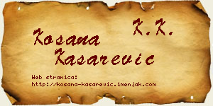 Kosana Kašarević vizit kartica